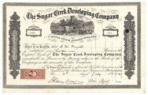 Sugar Creek Developing Co. - Stock Certificate