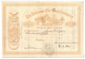 Volcanic Oil and Coal Co. - Stock Certificate