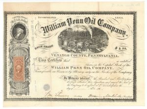 William Penn Oil Co. - Stock Certificate
