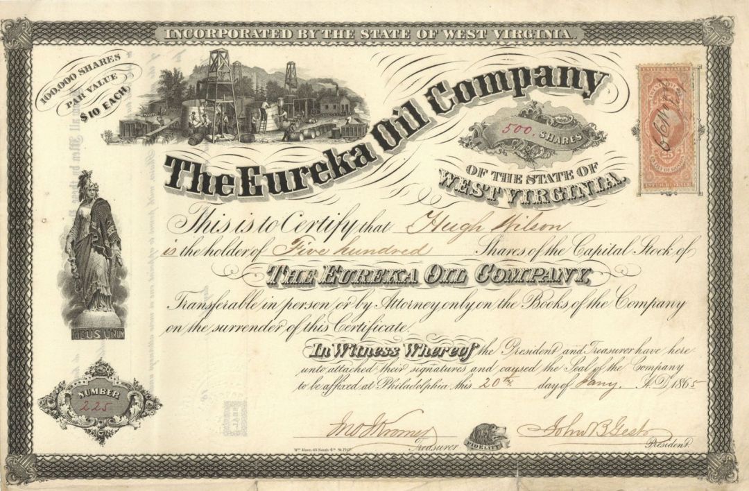 Eureka Oil Co. - Stock Certificate