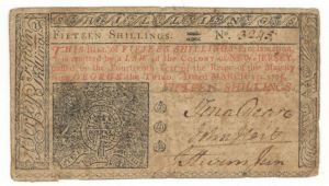 New Jersey Colonial Note - Signed by John Hart