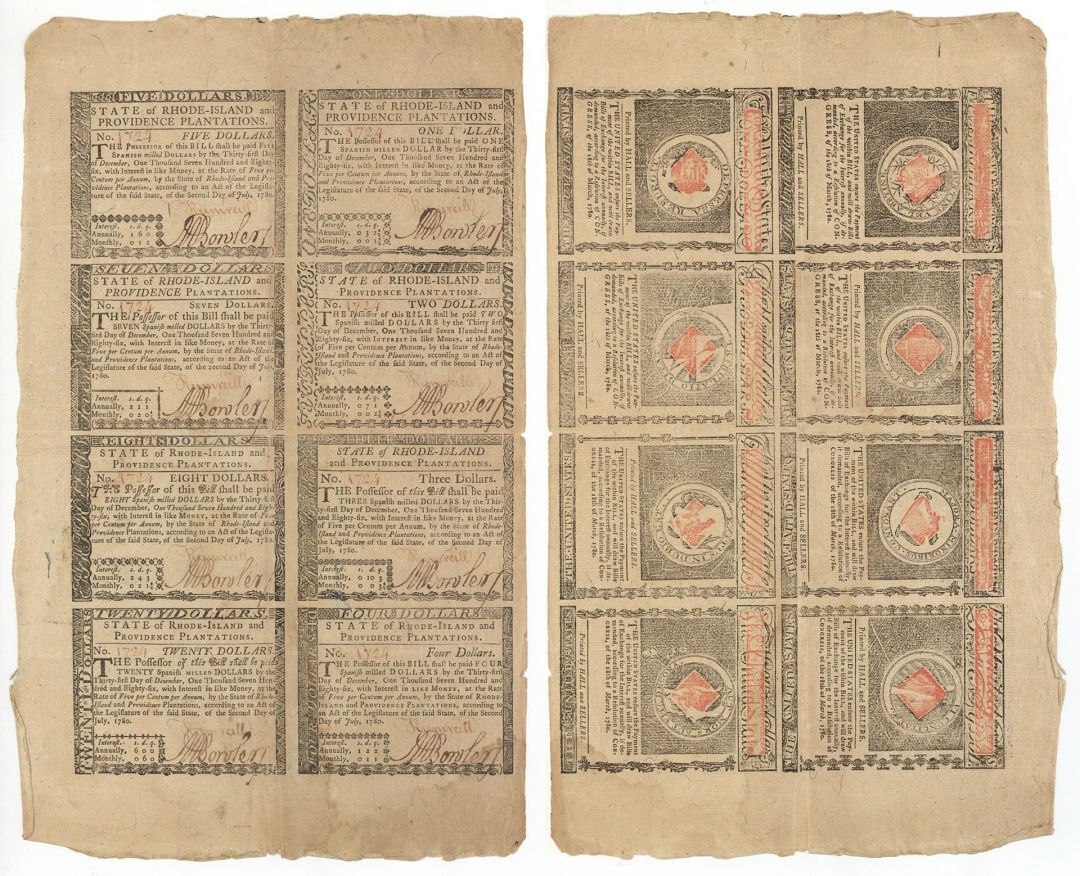 State of Rhode Island and Providence Plantations - Colonial Currency