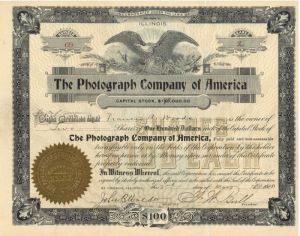 Photograph Co. of America - Stock Certificate