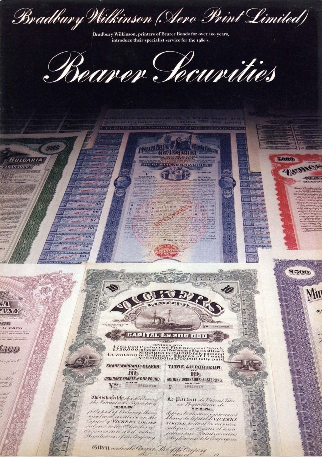 Bradbury Wilkinson Folder - 1980's dated Printers and Publishers