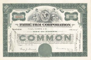 Pathe Film Corporation - Stock Certificate (Uncanceled)