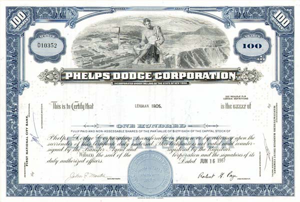 pheps dodge. Phelps Dodge Corp.