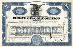 Pierce Oil Corporation - Stock Certificate