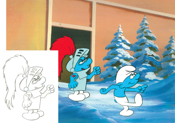 Hefty Smurf and Dreamy Smurf