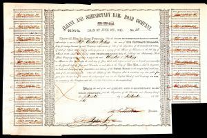 Albany and Schenectady Rail Road Co. -$1,000 Bond