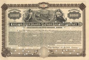 Chicago, Rock Island and El Paso Railway Co. - $10,000 Bond