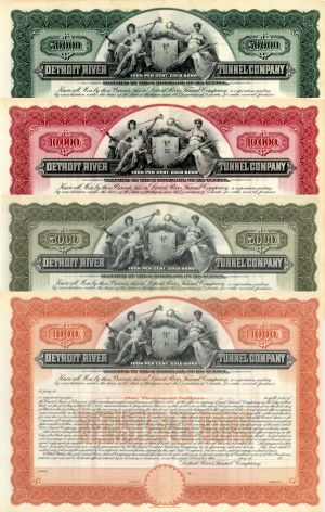 Detroit River Tunnel Bond - Available in Green, Red, Olive or Orange - Please Specify Color - Various Denominations