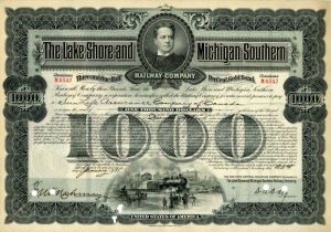 Lake Shore and Michigan Southern Railway Company - Bond