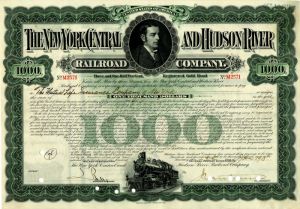 New York Central and Hudson River Railroad Co. - $1,000 Bond