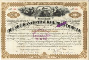 Michigan Central Railroad Co. - $5,000 Bond