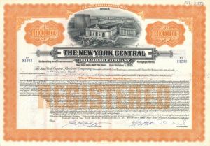 1953 New York New Haven & Hartford Railroad Bond Stock Certificate 