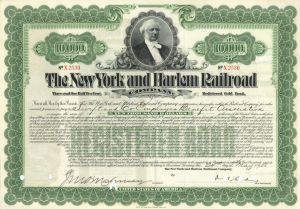 New York and Harlem Railroad Co. - $10,000 Railway Bond