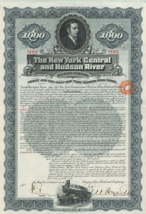 New York Central and Hudson River Railroad Co. - $1,000 Bond