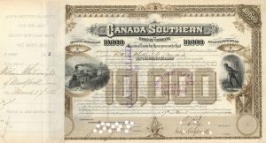 Canada Southern Railway Co. - $10,000 Bond