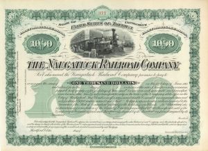 Naugatuck Railroad Co. - $1,000 Unissued Bond