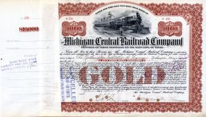 Michigan Central Railroad Co. - $10,000 Bond