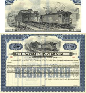 New York, New Haven and Hartford Railroad - 1960's circa Railway Bond