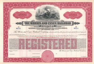 Morris and Essex Railroad Co. - $10,000 or $1,000 Bond