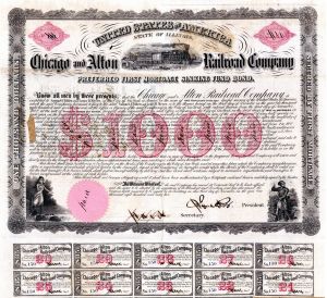 Chicago and Alton Railroad Co. - $1,000 - Bond