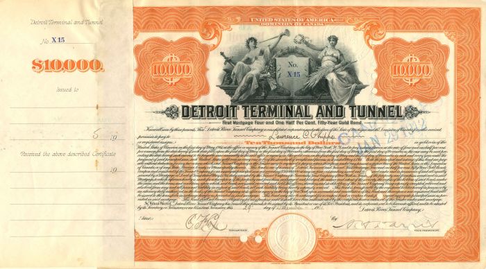 Detroit Terminal and Tunnel - $10,000 - Bond