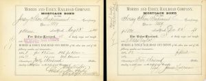 Morris and Essex Railroad Co. - #1 and #5 Mortgage Bond