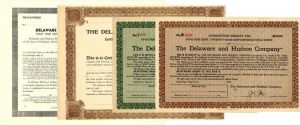 Set of 4 Different Delaware and Hudson Co. Bonds