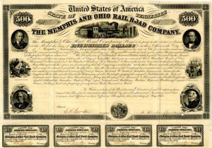 Memphis and Ohio Rail Road Co. - $500