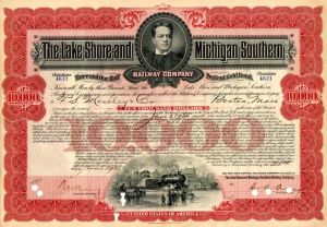Lake Shore and Michigan Southern Railway Company - $10,000 Bond