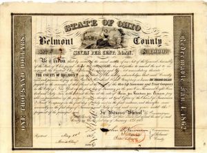 Central Ohio Railroad Company - $1,000 Bond