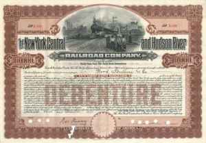 New York Central and Hudson River Railroad Co. - $1,000  or $10,000 Bond