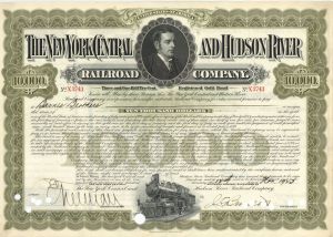 New York Central and Hudson River Railroad Co. - $10,000 Bond