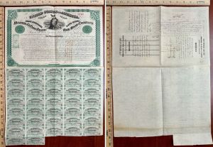 Memphis, El Paso and Pacific Railroad Co. - Gorgeous - 1867 dated $1,000 Railroad Bond