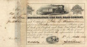 Buffalo and State Line Railroad Co. - Stock Certificate