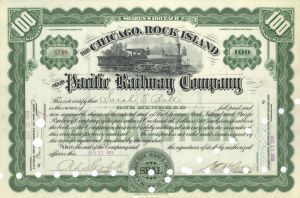 Chicago, Rock Island and Pacific Railway Co. - dated 1915-16 Railroad Stock Certificate