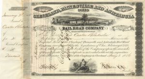 Cleveland, Painesville and Ashtabula Rail Road Co. - Railway Stock Certificate