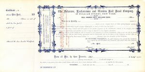 Delaware, Lackawanna and Western Rail Road Co. - Stock Certificate