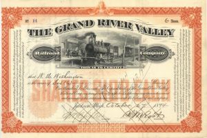 Grand River Valley Railroad Co. - Stock Certificate