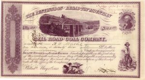 Huntingdon and Broad Top Mountain Rail Road and Coal - Stock Certificate