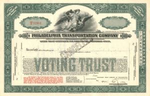 Philadelphia Transportation Co. - Stock Certificate