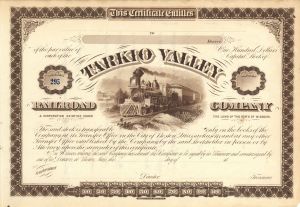 Tarkio Valley Railroad Co. - Stock Certificate