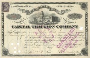 Capital Traction Co. - Stock Certificate