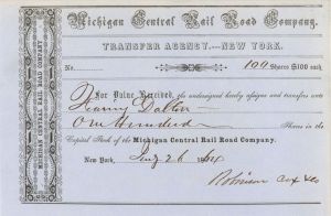 Michigan Central Rail Road Co. - Stock Transfer