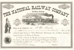 National Railway Co. - Stock Certificate