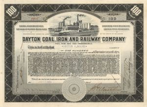 Dayton Coal, Iron and Railway Co. - Stock Certificate