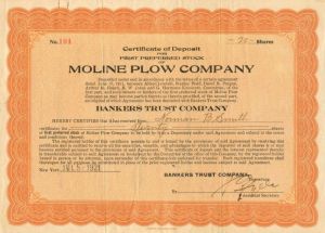Moline Plow Co. - Stock Certificate