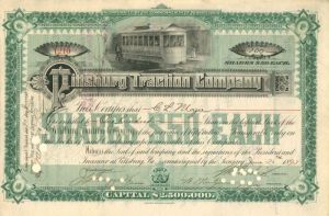 Pittsburg Traction Co. - Stock Certificate